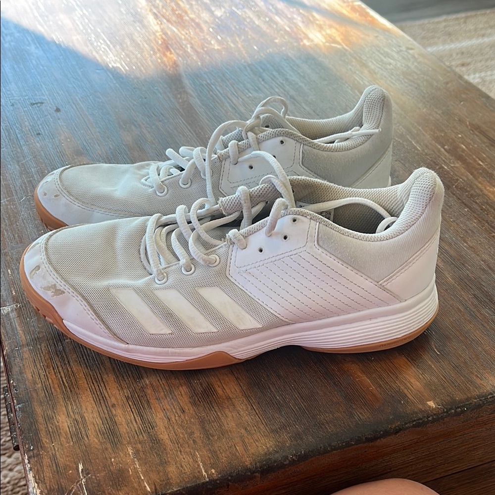 Adidas White and Tan Volleyball shoes